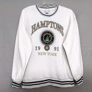 Better Together‎ Hamptons Yacht Club Womens Sweatshirt M Cotton Nautical Preppy